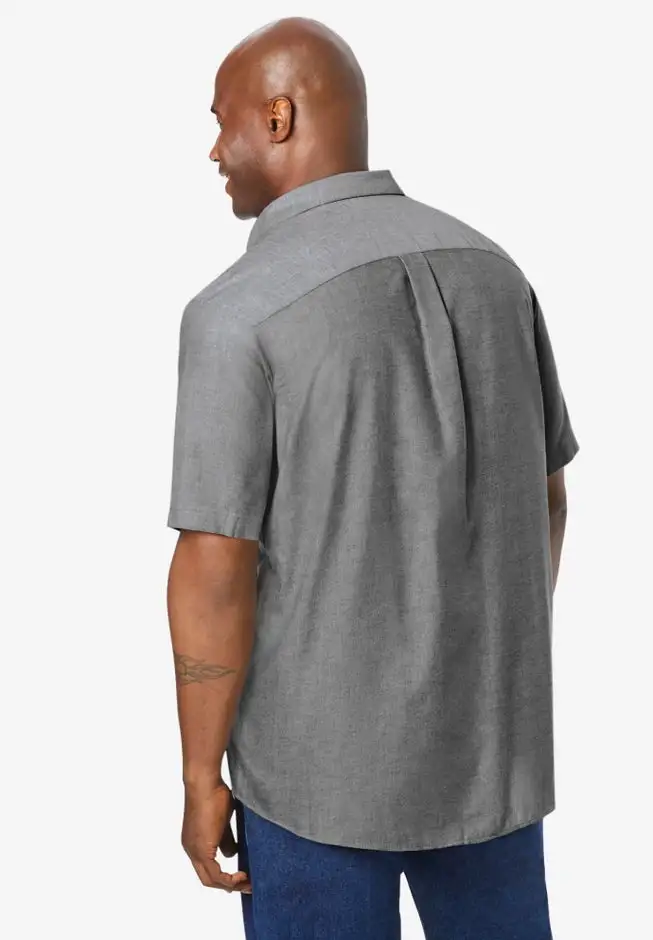 Wrinkle-Free Short-Sleeve Oxford Dress Shirt