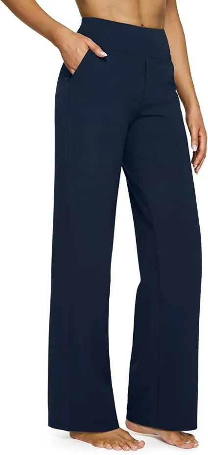 🔥Factory Sale🔥 Women's High Waisted Wide Leg Yoga Pants - Stretch with Pockets
