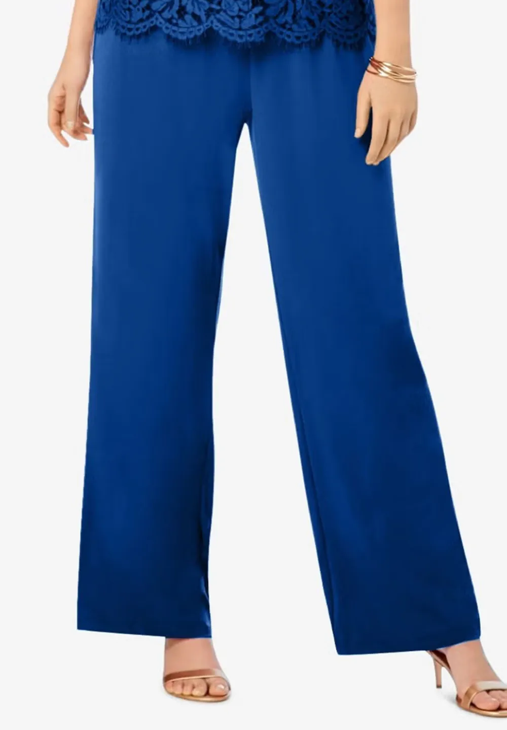 Crew Neck Lace Jumpsuit