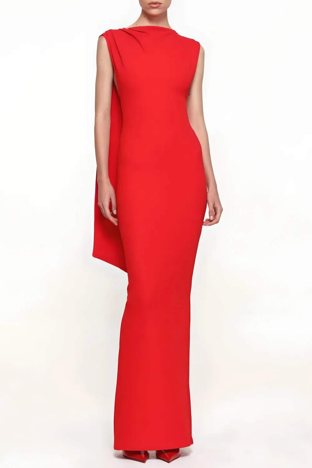 Red Minimalist Elegant High-End Slimming Dress