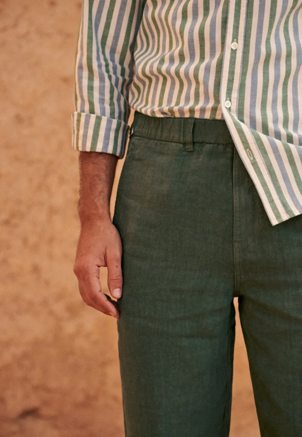 Trousers-Dark Green
