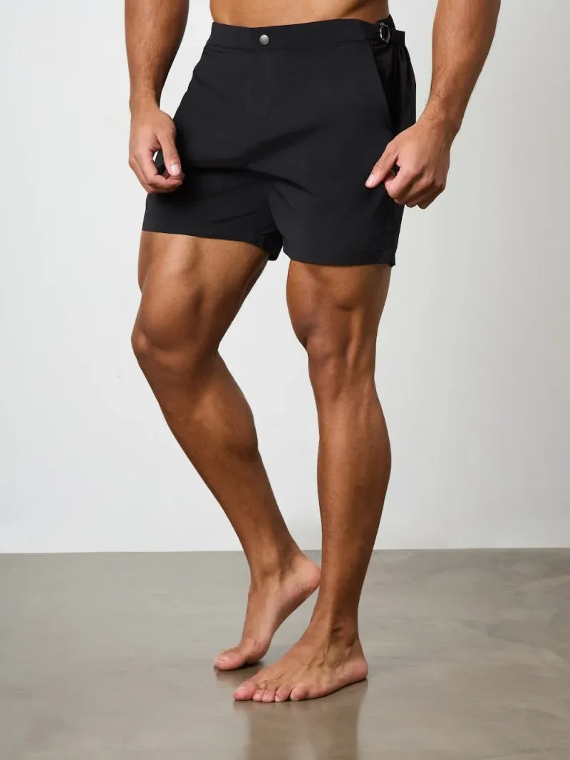 Black Leisure Daily Swim Short
