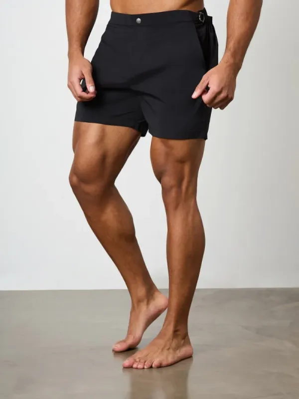 Black Leisure Daily Swim Short