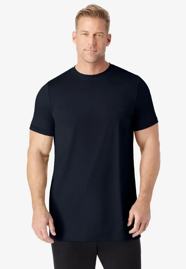 No Sweat Longer-Length Short Sleeve Crewneck Tee