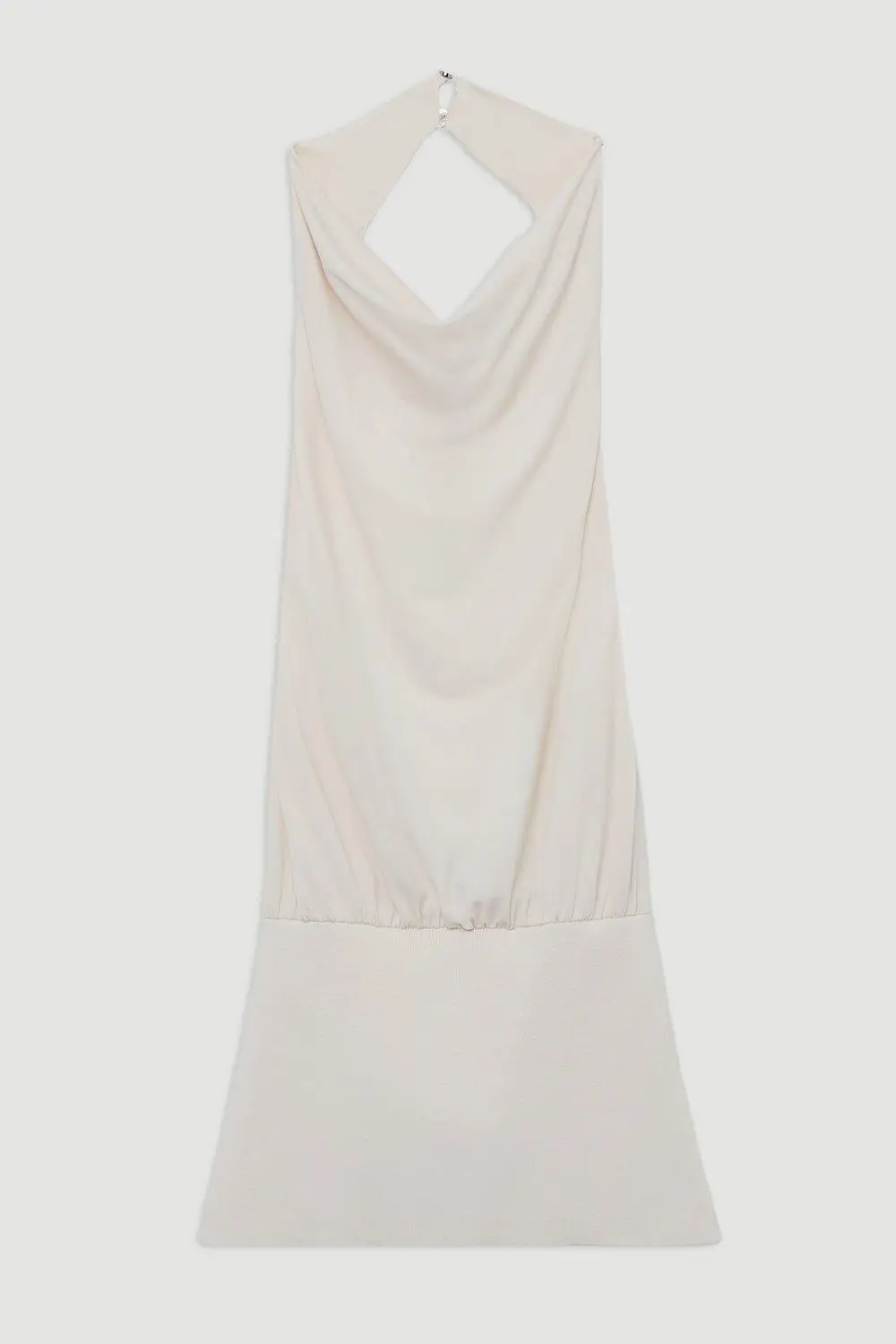 Jersey Knit Mix Halter Neck Top