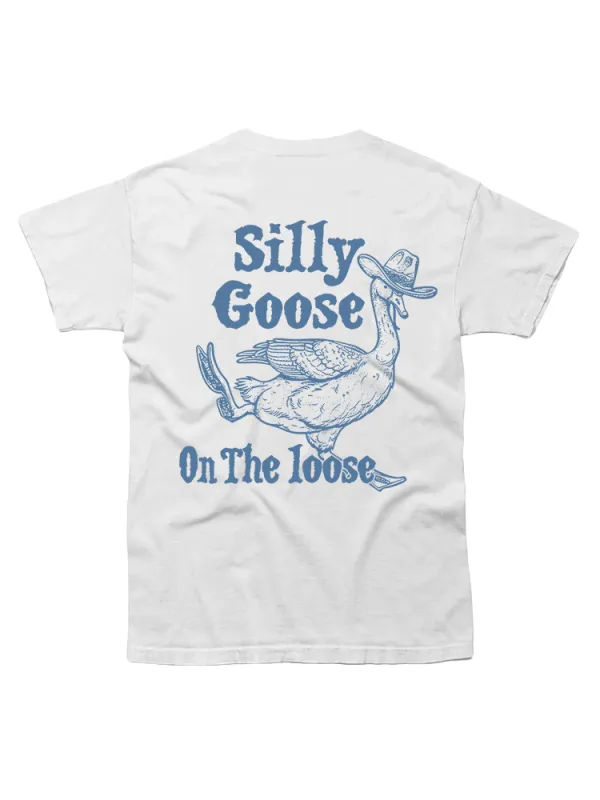 Simple Goose Print T-Shirt