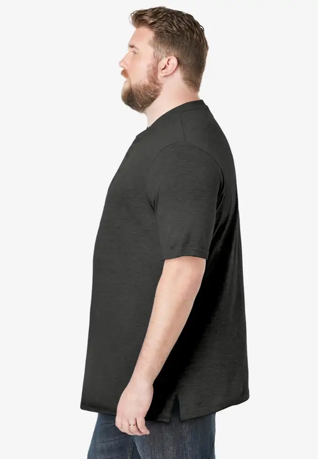 Shrink-Less Lightweight Henley T-Shirt