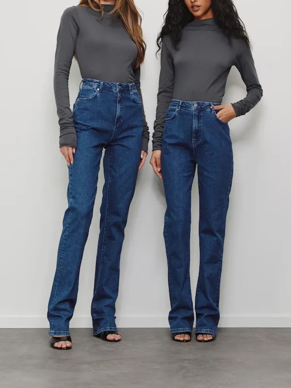 Belt Loops Casual Style Jeans