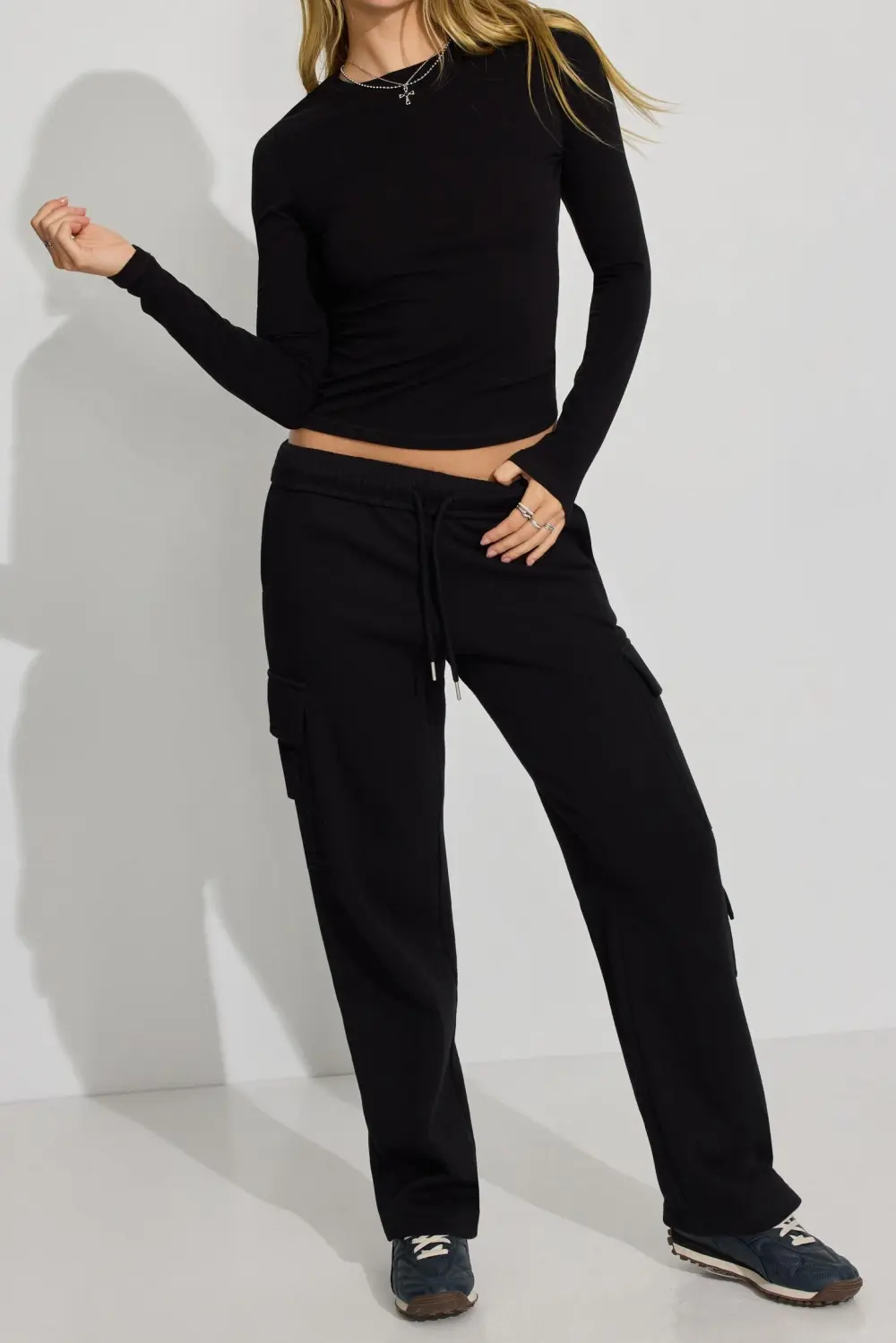 Black Long Sleeve Slim Fit T-Shirt