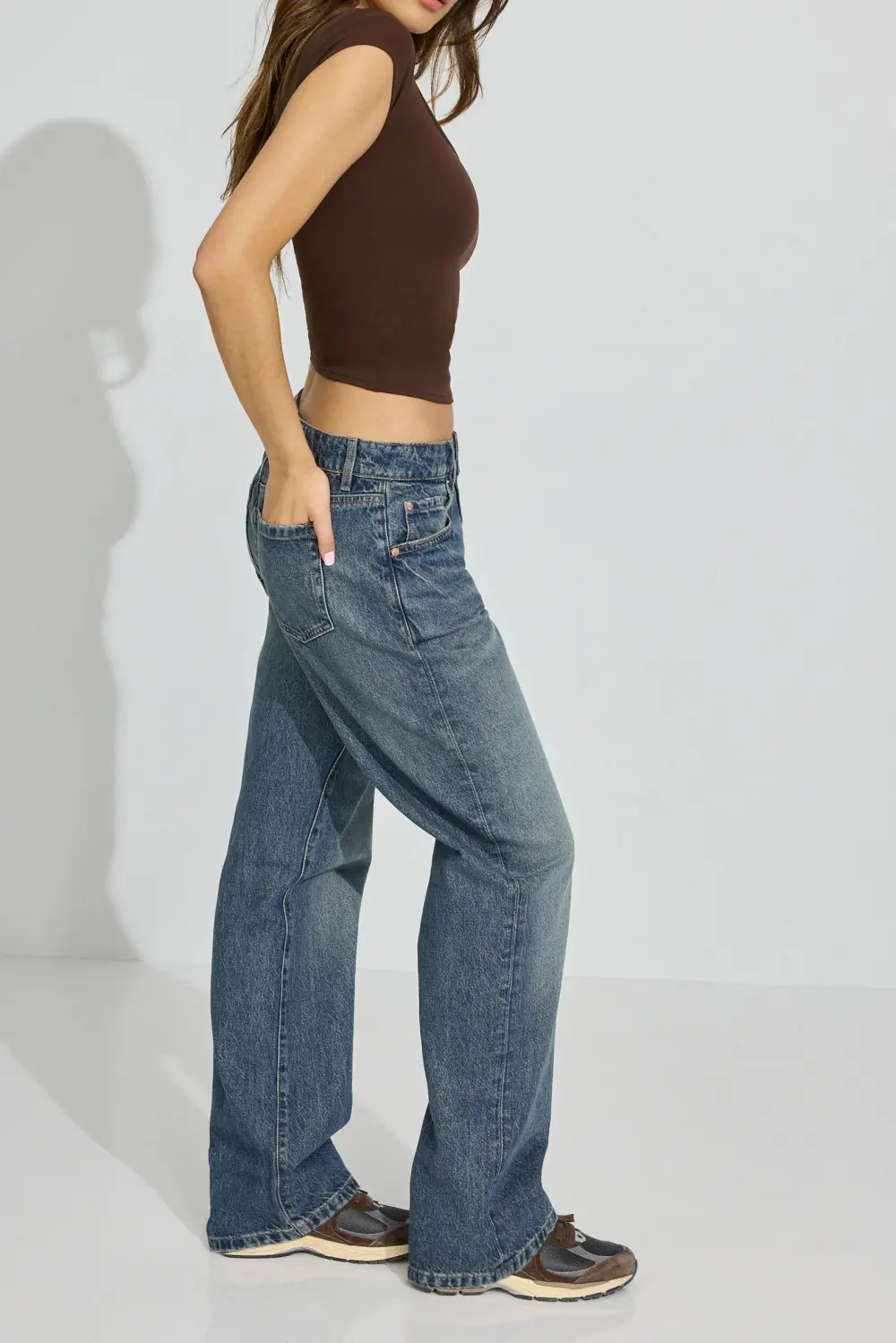 Loose Fit Dark Blue Jeans