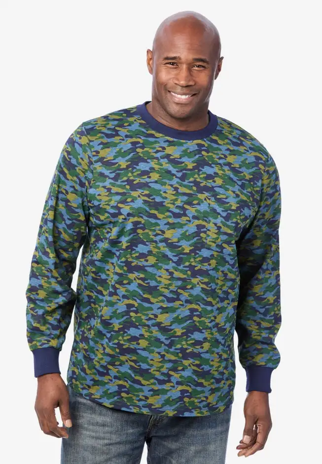 Heavyweight Crewneck Long-Sleeve Pocket T-Shirt