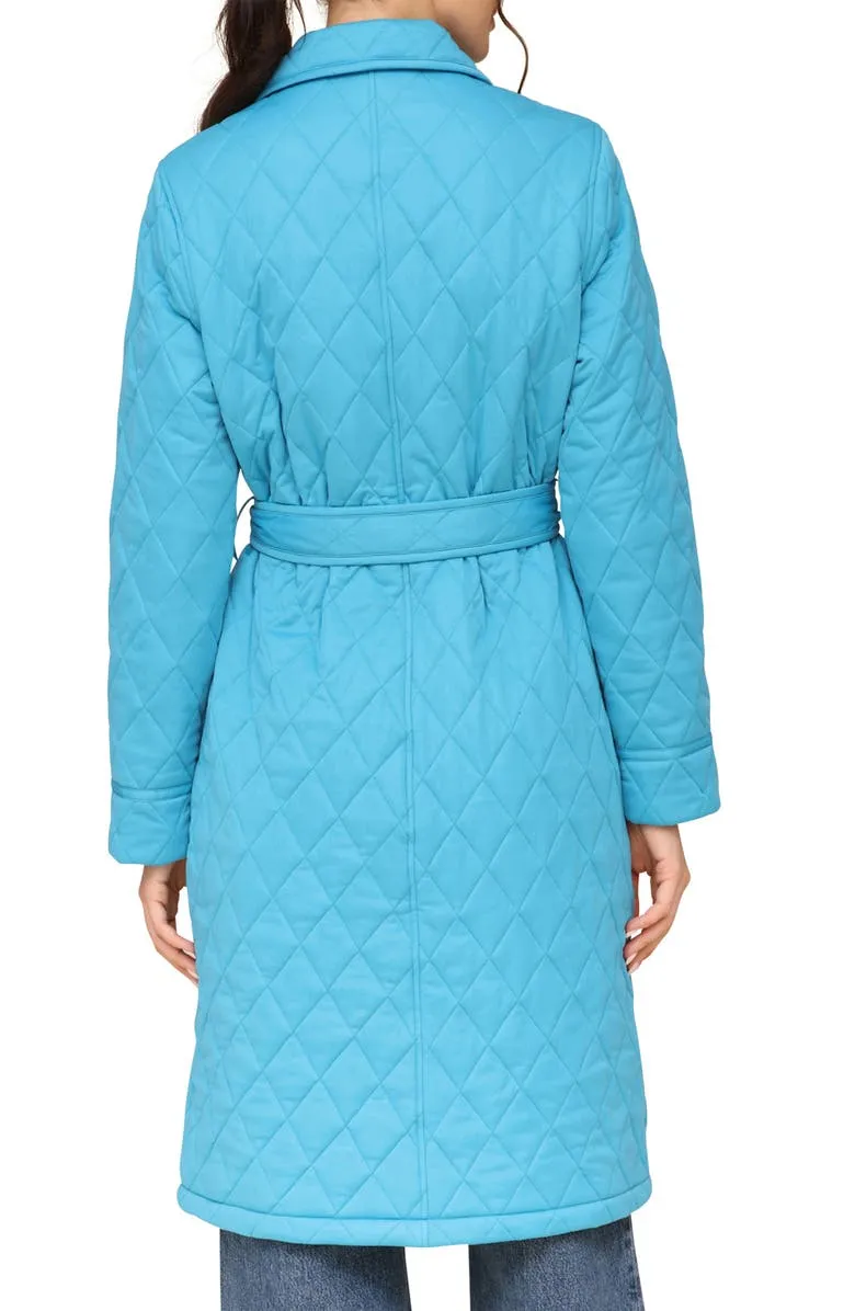 Tie Waist Quilted Jacket