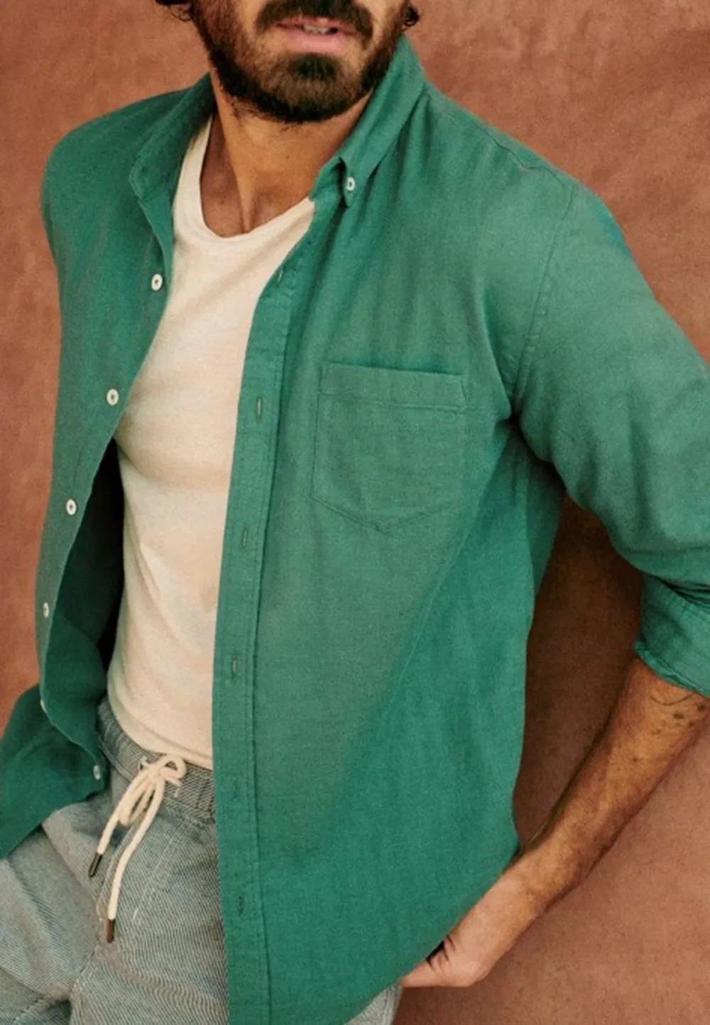 Adjustable Cuff Fastening Shirt
