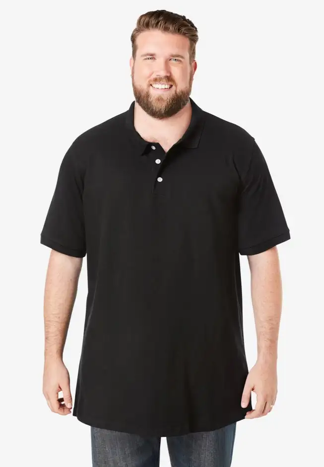 Longer-Length Shrink-Less™ Cotton Polo Shirt