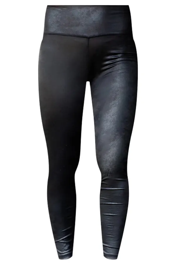 Black Faux Leather Leggings Black