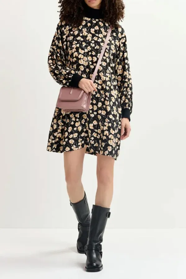 Floral Print Lantern Sleeve Dresses