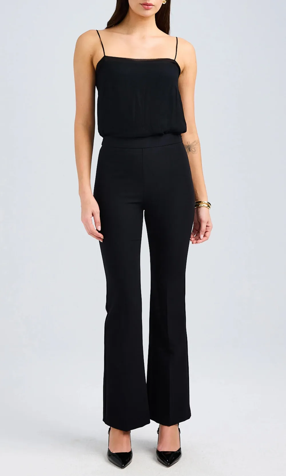 Black Comfort Crepe Pants