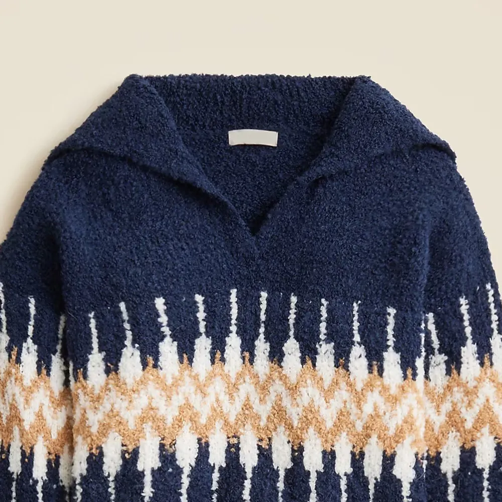 Cream Brown Navy Alpaca Sweaters