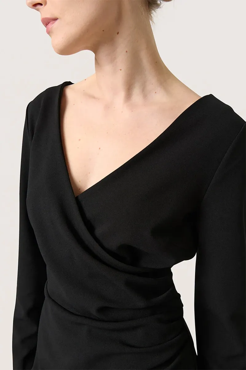 V Neck Wrap Style Long Sleeve Dresses