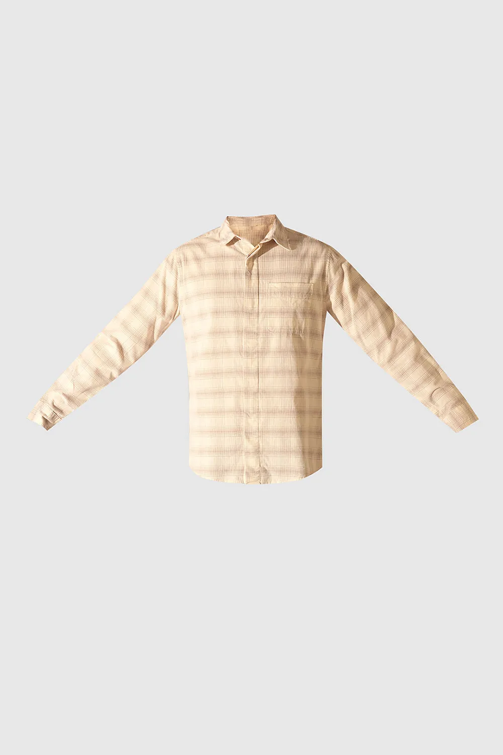 Navy Blue Corduroy Check Shirt