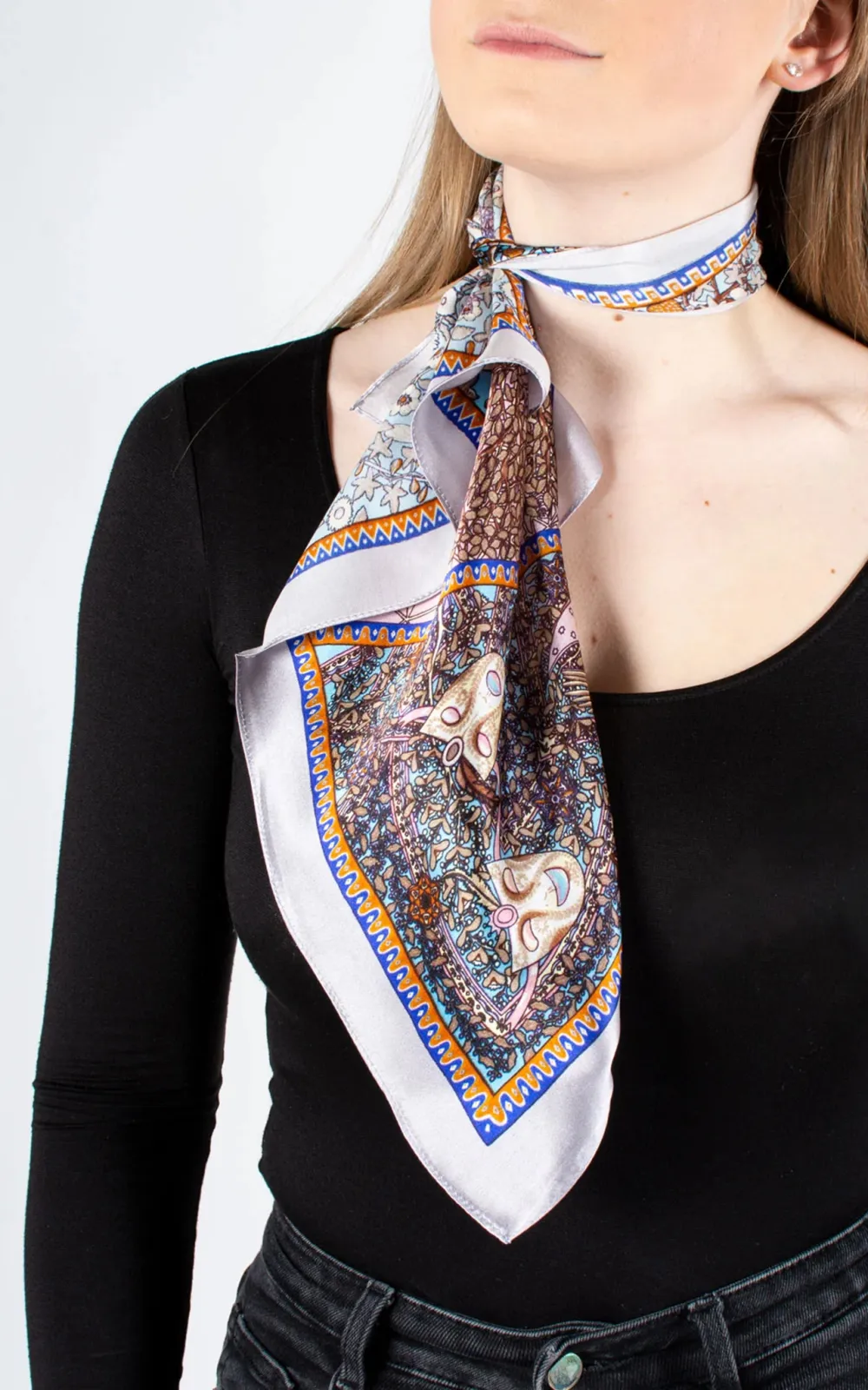 Fashion French Lazy Smooth Silk Scarf