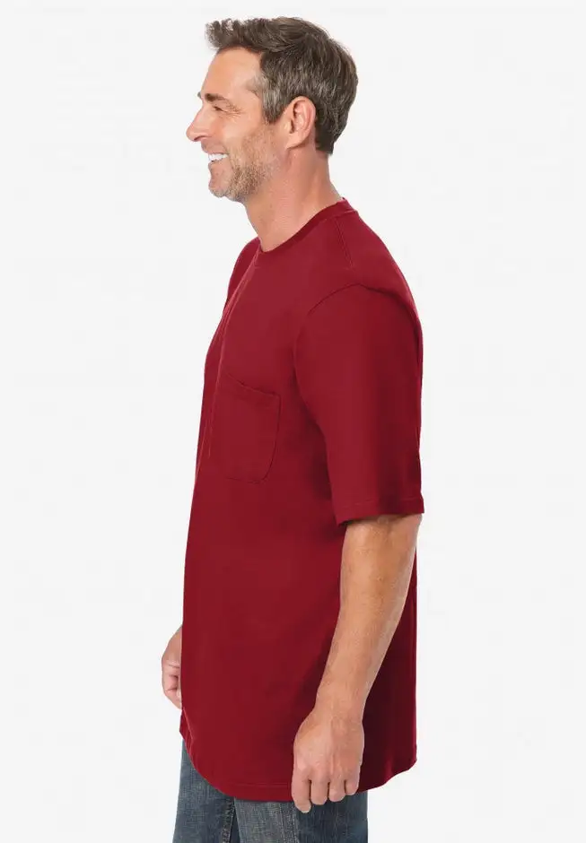 Shrink-Less Lightweight Pocket Crewneck T-Shirt