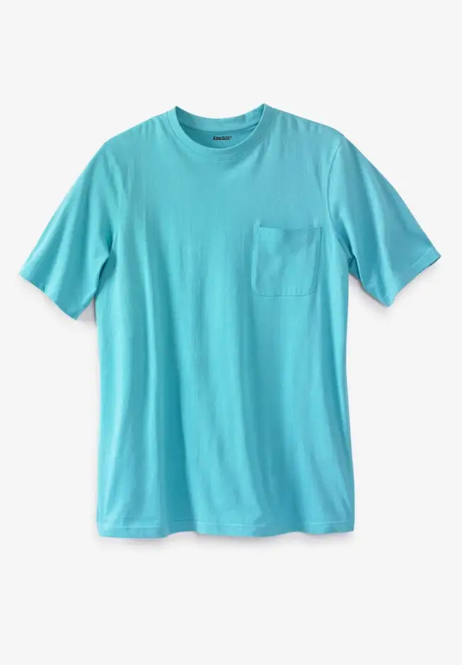 Shrink-Less Lightweight Pocket Crewneck T-Shirt