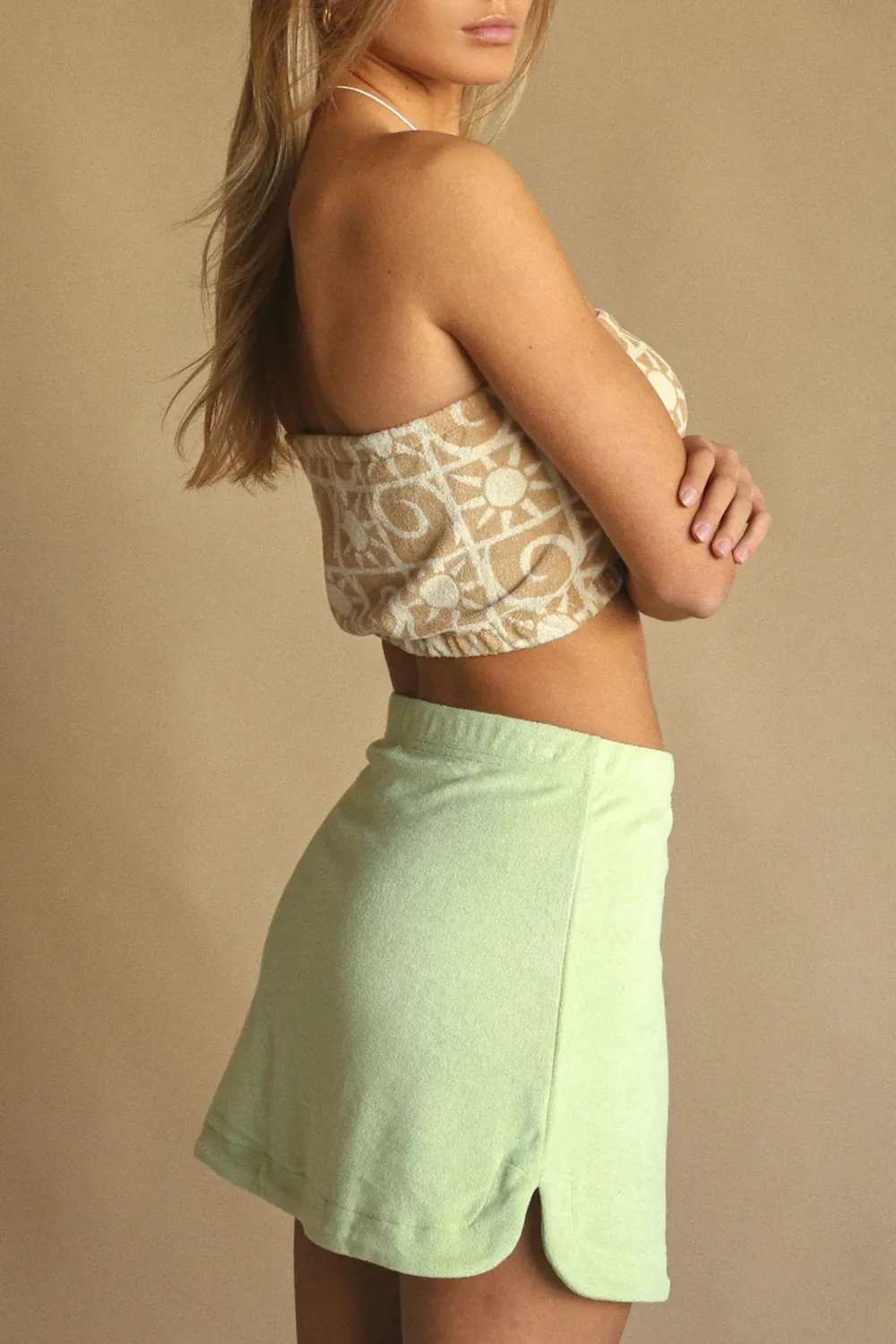 Mint Basic Minimalist High-Waisted  Skirt