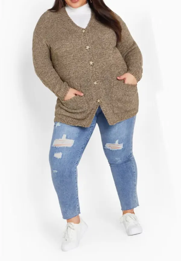 Solid Color Button Up Cardigan