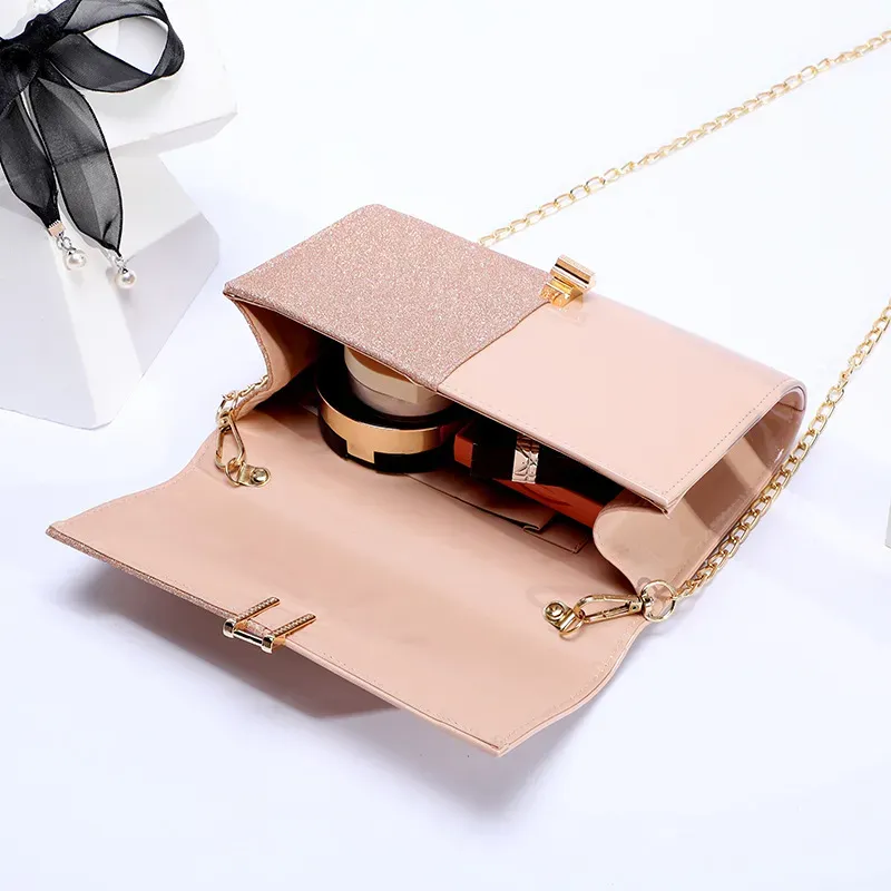 Sequin reflective crafted handbag for wedding dinner ladies