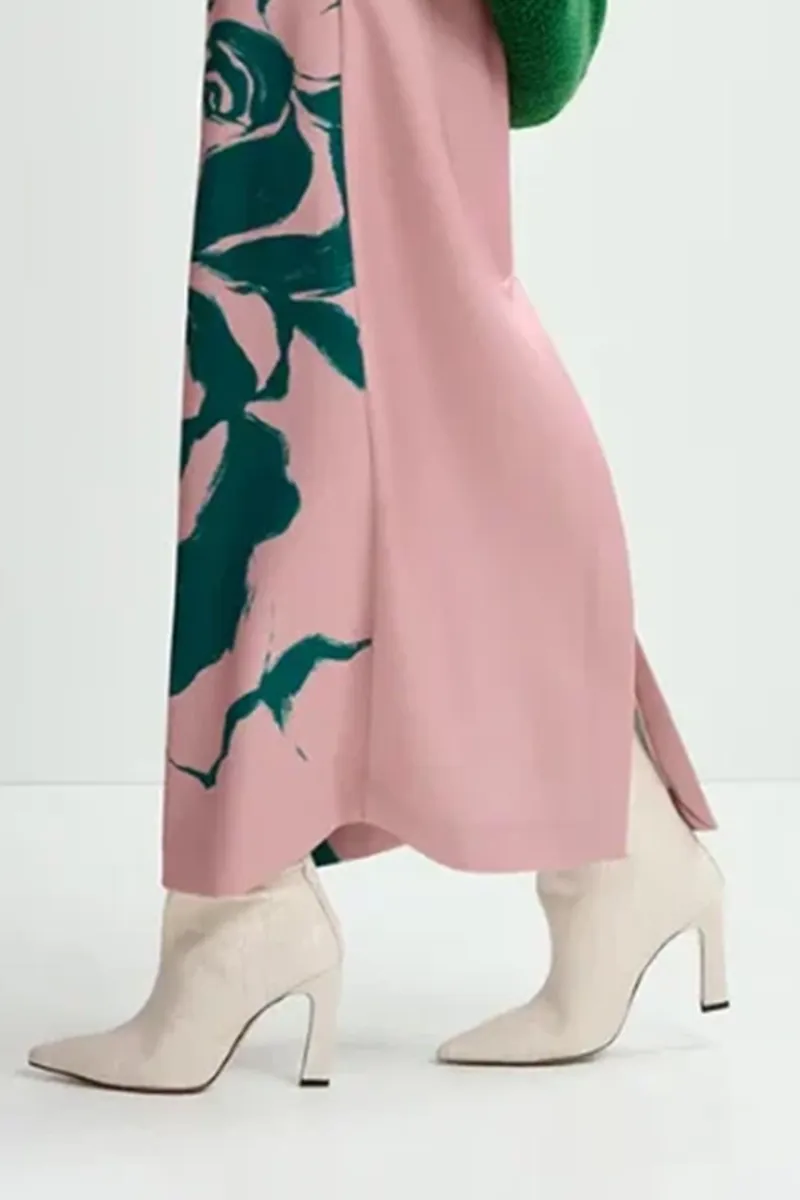 Rose Patterned Long Skirts