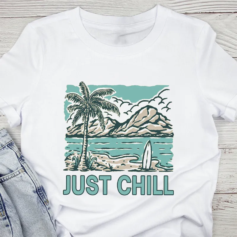 Chill Island Scene - Themed Printed Tee