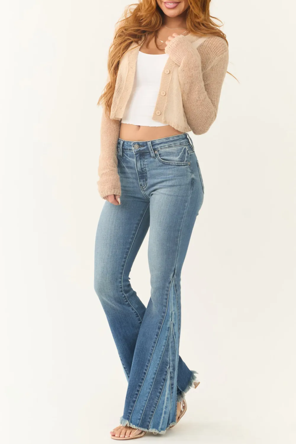 Light Blue Flared Bootcut Jeans