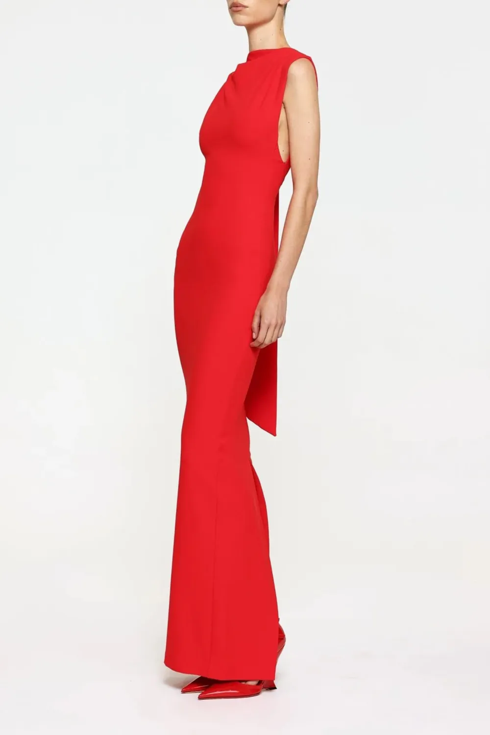 Red Minimalist Elegant High-End Slimming Dress
