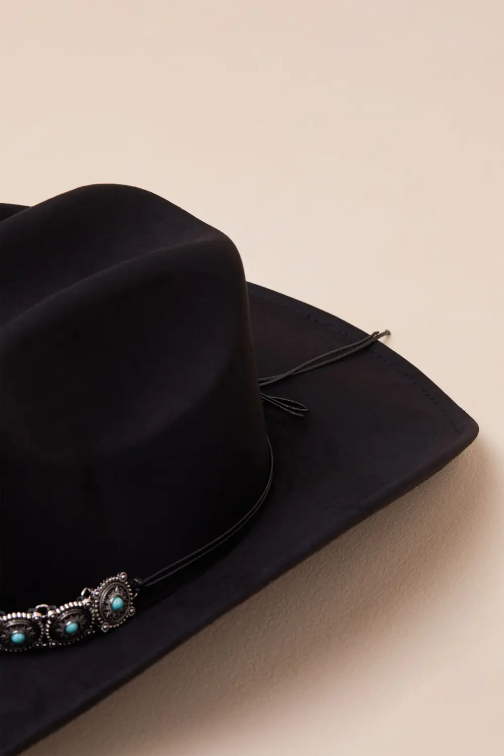 Stylish Soft Faux Suede Black Hat