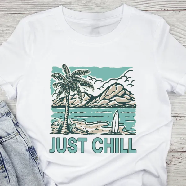 Chill Island Scene - Themed Printed Tee