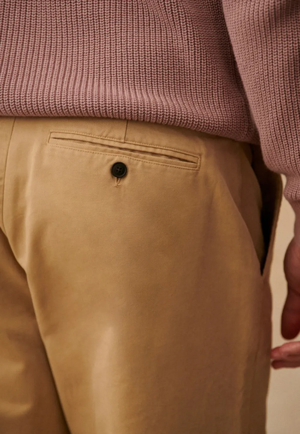 Straight Pants-Beige