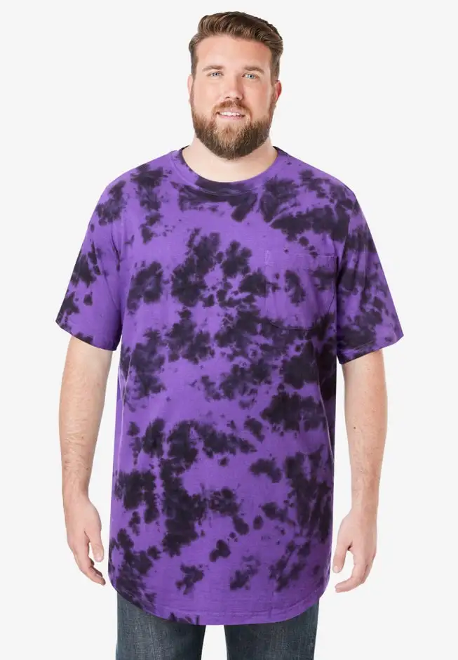 Shrink-Less Lightweight Longer-Length Crewneck Pocket T-Shirt