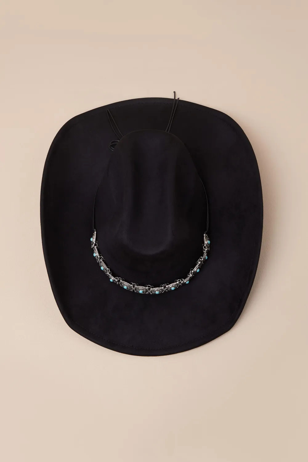 Stylish Soft Faux Suede Black Hat