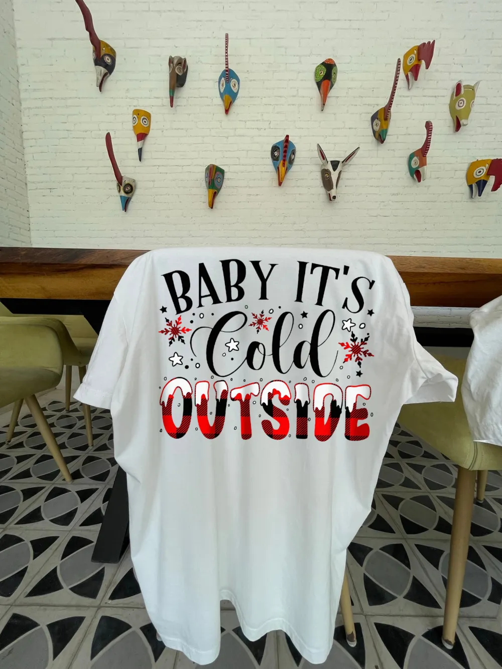 Cold Outside - Slogan Printed Tee