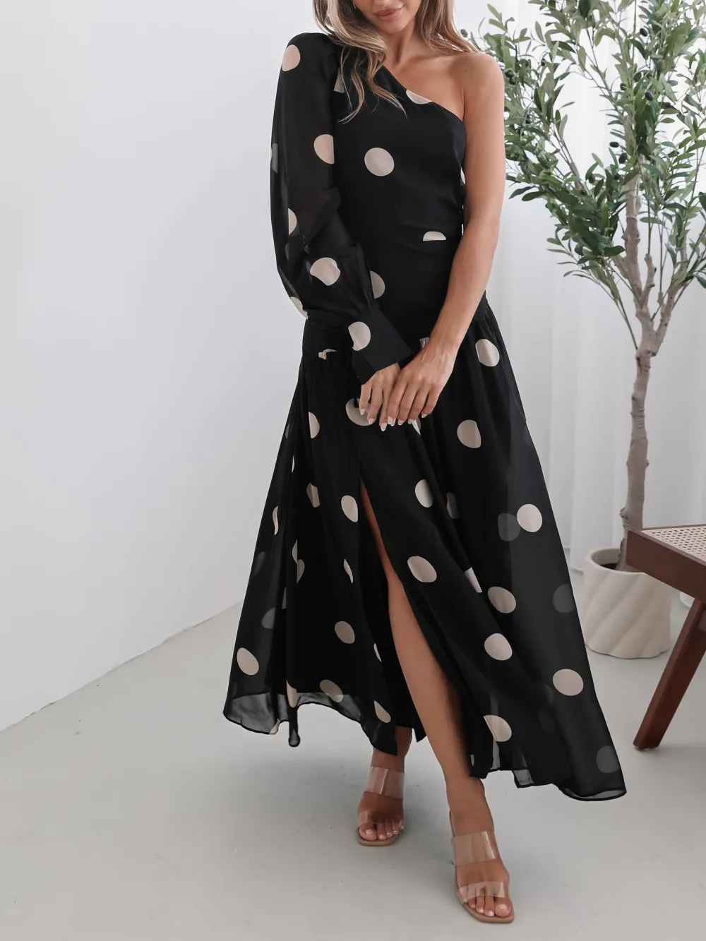 Black Spot Casual Style Dress