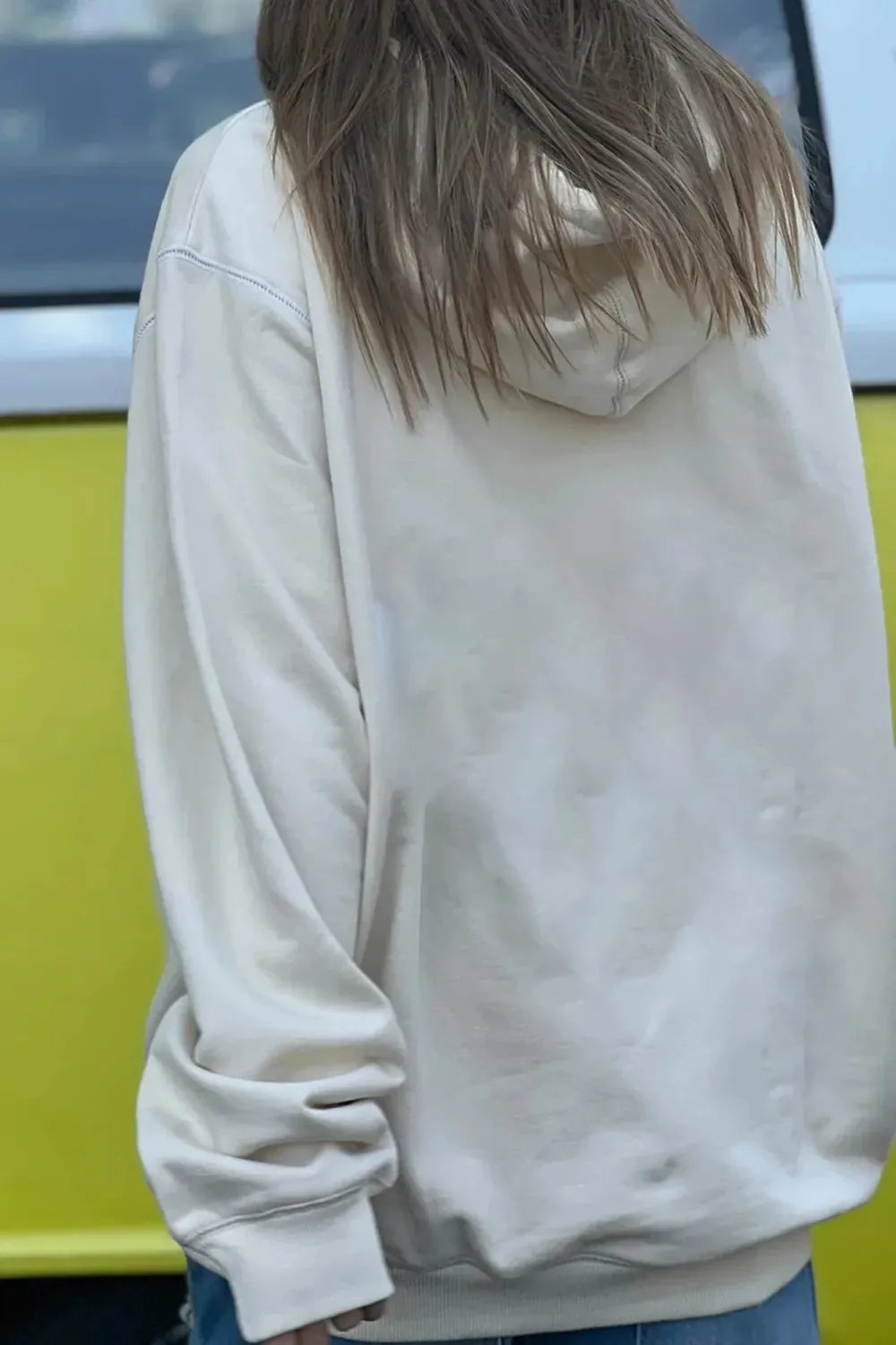 Cream Classic Versatile Loose Hoodie