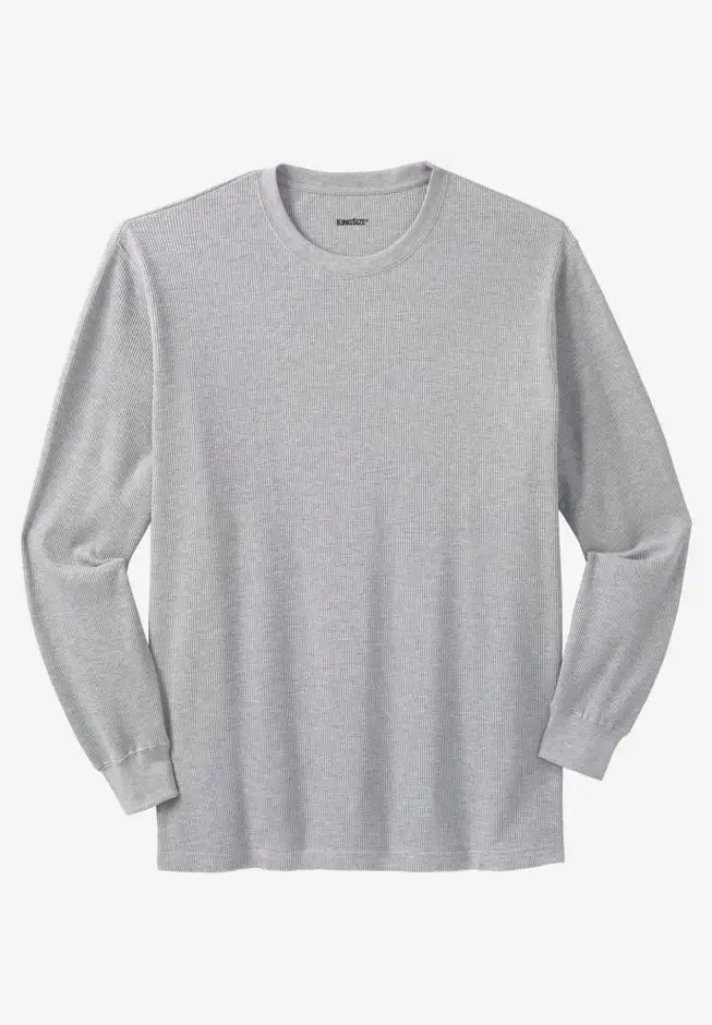 Waffle-knit Thermal Crewneck Tee