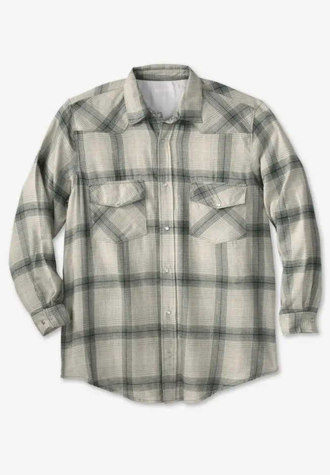 Western Snap Front Flannel Shirt