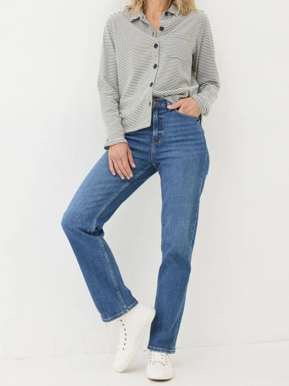 Blue Denim Comfort Straight Jeans