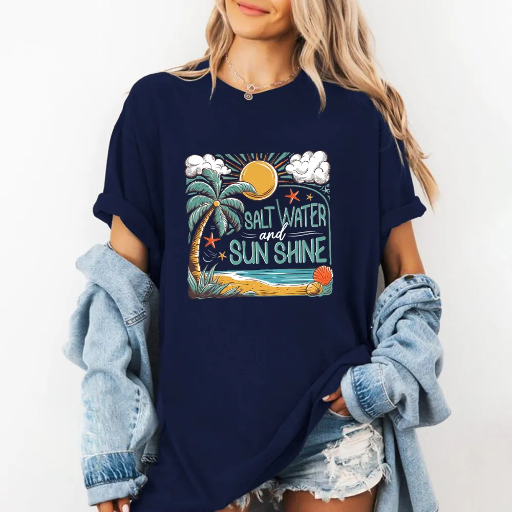 Coastal Saltwater Sunshine Printed Tee
