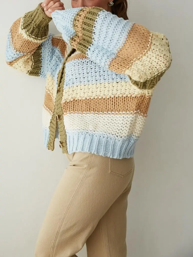 Shiloh Chunky Striped Cardigan
