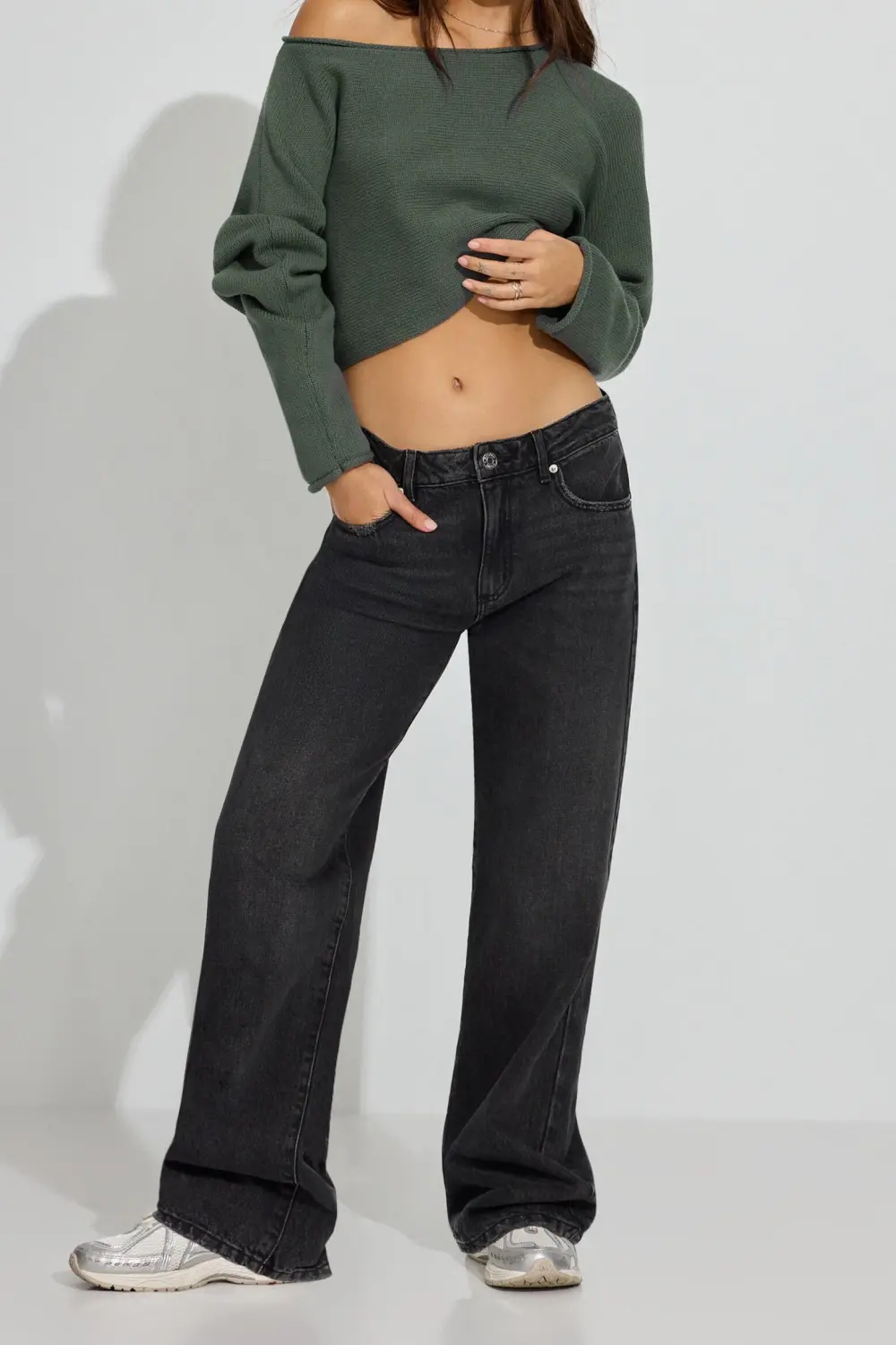 Black Straight Cut Jeans