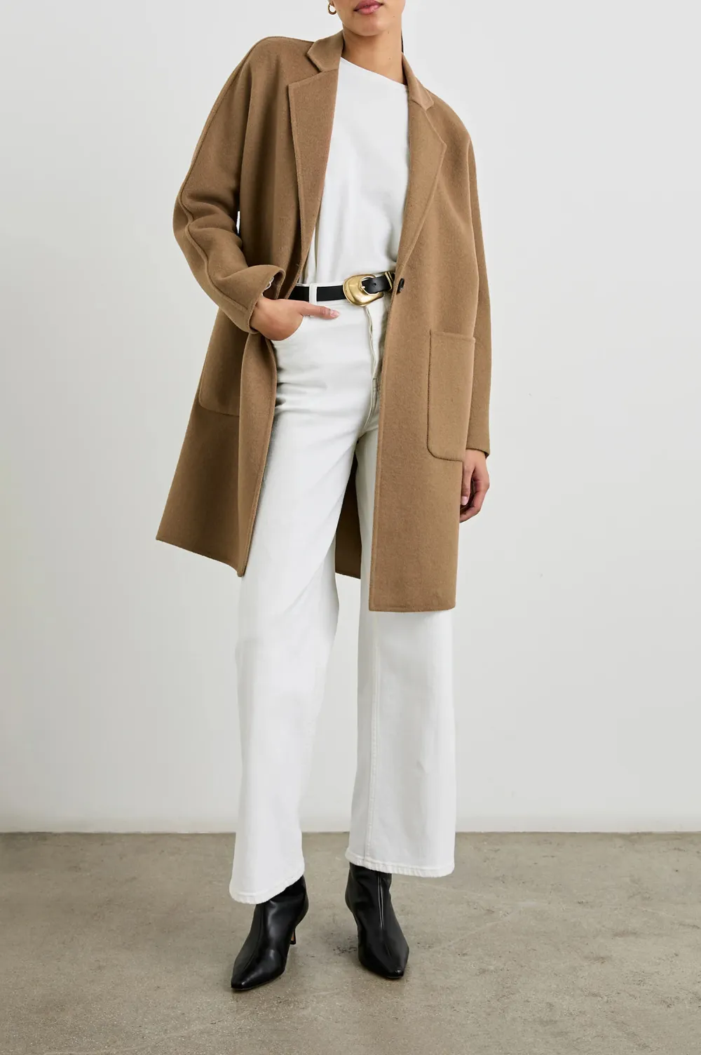 Luxurious Batwing Sleeve Wool Long Coat