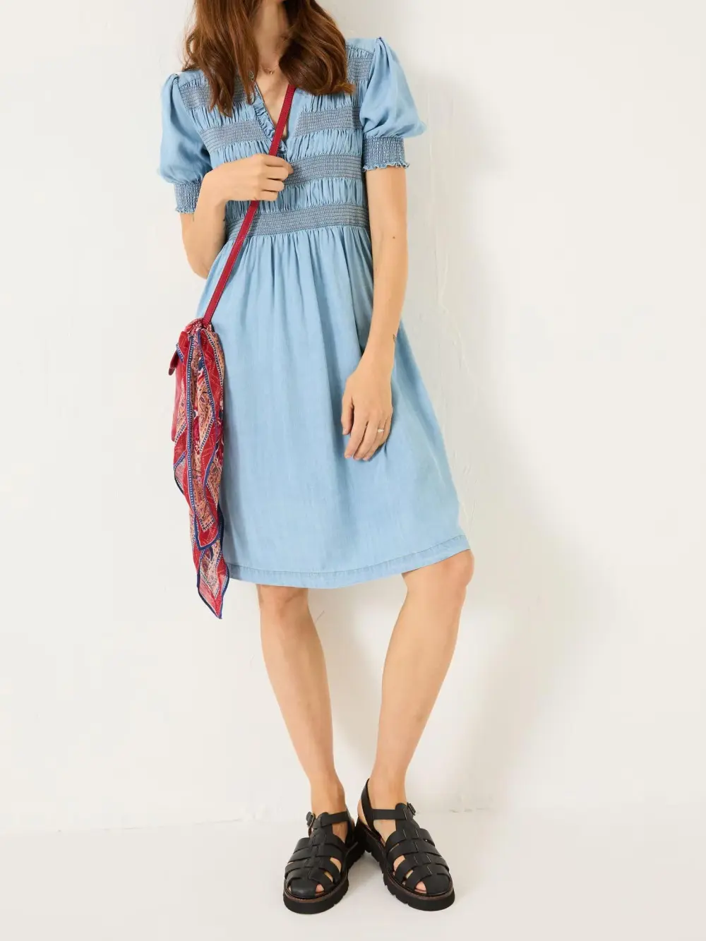 Casual Light Blue Denim Dress